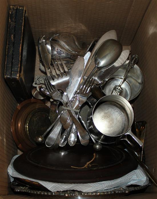 Qty plated wares & metal ware